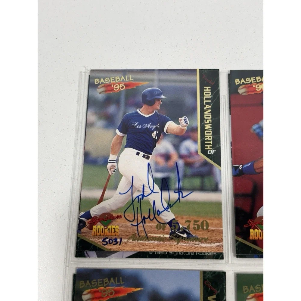 Lot Of 16‎ Autographed Baseball Cards Signatures Rookies 1995
